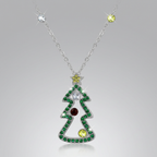 Avera Cubic Zirconia Christmas Pendant Holiday Jewelry