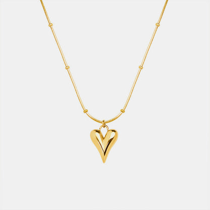 Titanium Steel Heart Pendant Necklace